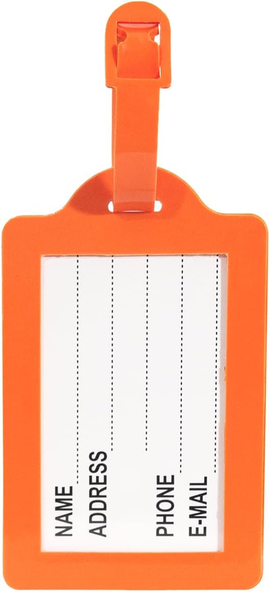 YULEAXIE Medical Equipment Luggage Tags (2-Pack) – TSA Approved Bright Orange & Blue Alert Tags for CPAP Devices, Mobility Equipment & Travel Bags – 4.25" x 2.59" Easy-Identify Medical ID Tags