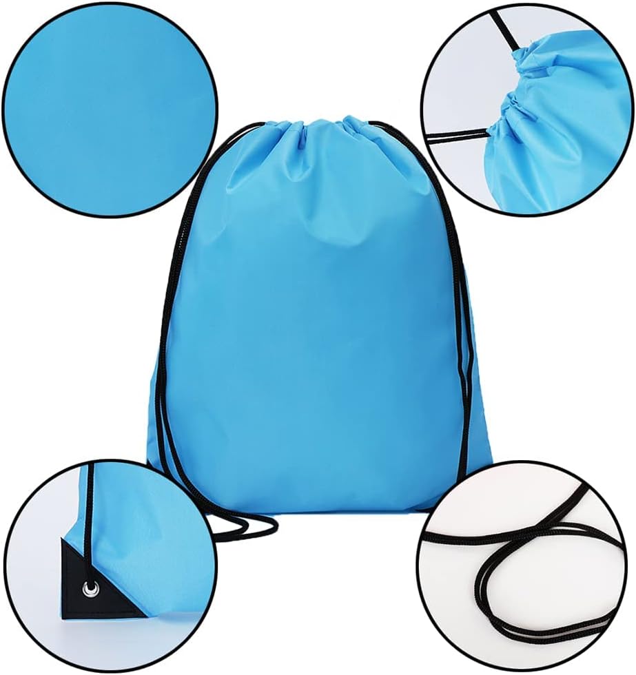 Bulk Drawstring Bags, Polyester Draw String Bags, Gym Sports Cinch Bag Drawstring Backpack for Women Men