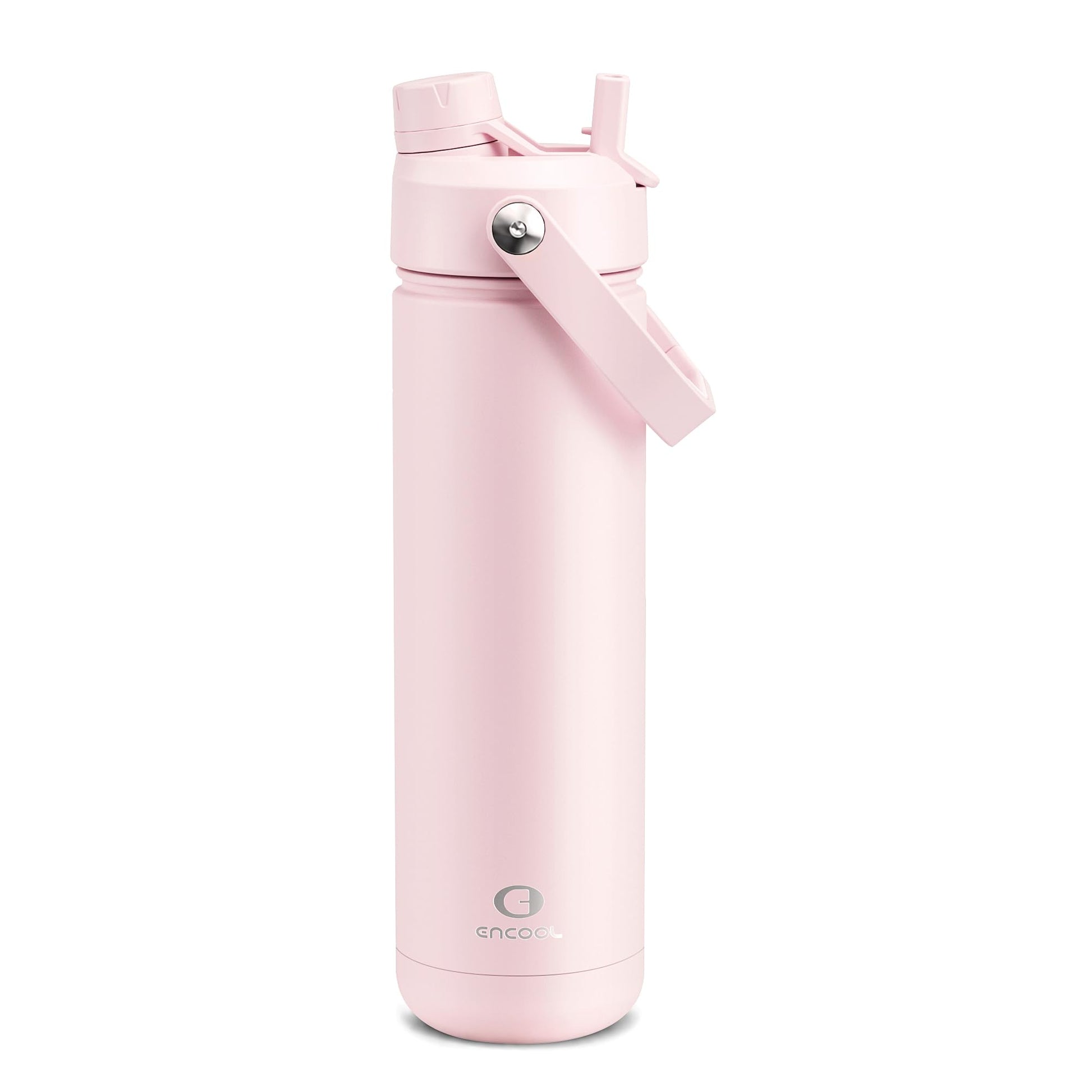 ENCOOL Insulated Water Bottle with Straw Stainless Steel Water Bottle, Leak-Proof, BPA-Free, Double
