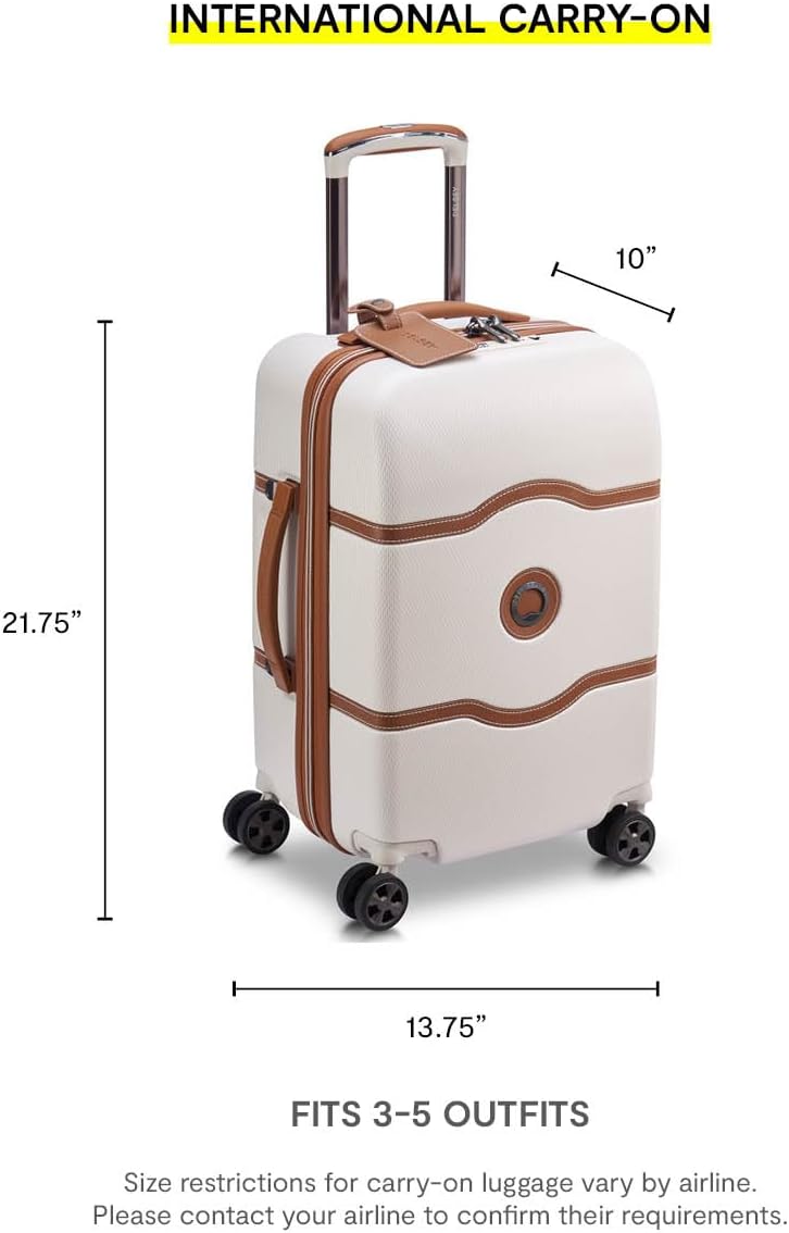 DELSEY PARIS Chatelet Air 2.0 Hardside Luggage with Spinner Wheels, Pink, Carry on 19 Inch