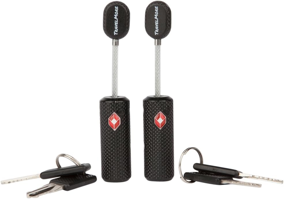 2 Pack TSA Approved Luggage Locks with Keys for Travel – Flexible Ultra Secure Mini Key Padlock &