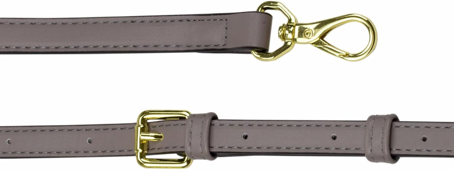 Allzedream Leather Purse Strap Replacement Crossbody Handbag Long Adjustable (Grey)