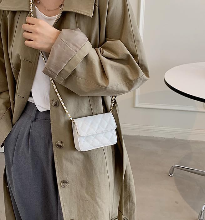 Waist Bag Mini Belt Bag for Women Mini Crossbody Bag Y2k Accessories Belt Purse for Women Fashionable (White,Small)