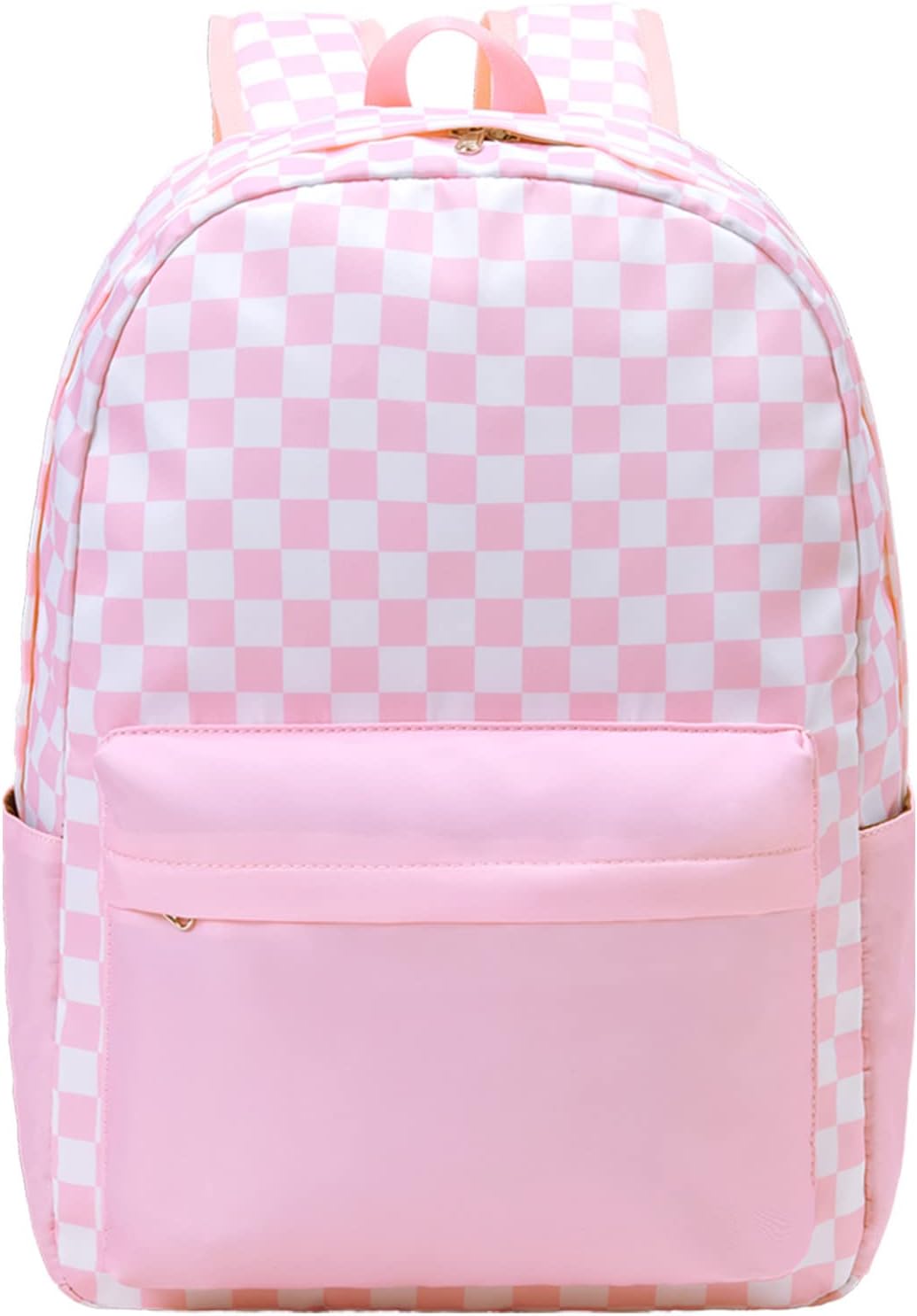 Checkered Backpack - School Backpack for Kids, Large Capacity, Waterproof, Lightweight, Black