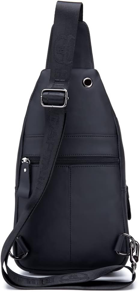 KPYWZER Vintage Leather Sling Bag Backpack for Men Crossbody Shoulder Chest Day Pack Backpacks