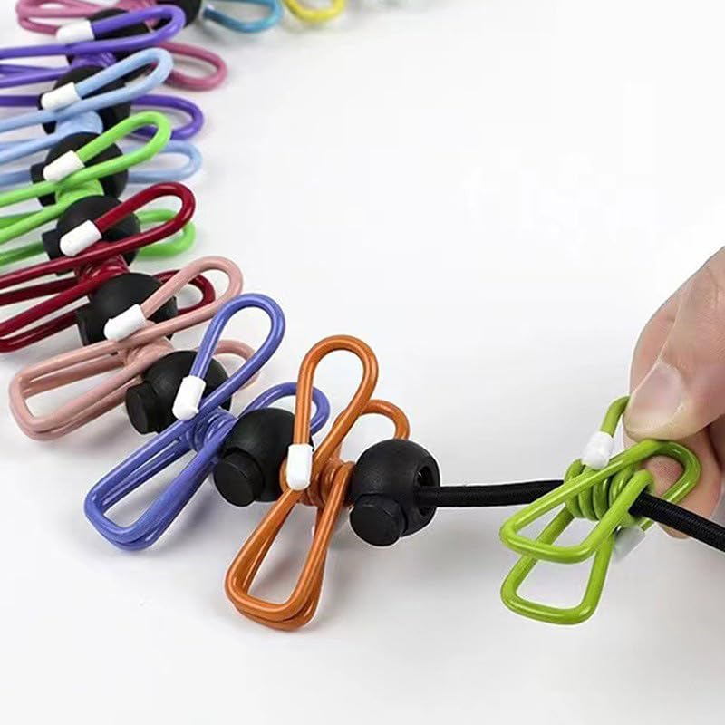 Clothesline，Retractable Portable Clothesline for Travel，Clothing line with 12 Clothes Clips，for