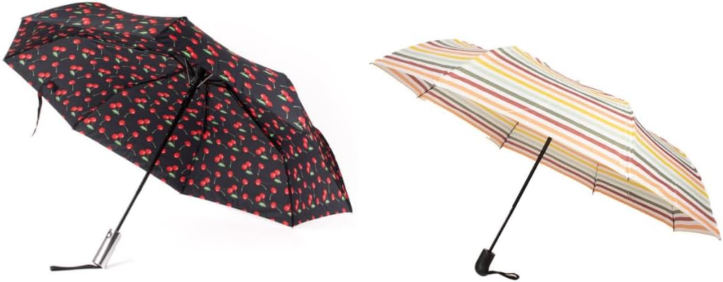 Nollia Windproof Automatic Travel Umbrella, Compact Portable with Reinforced Ribs for Sun & Rain