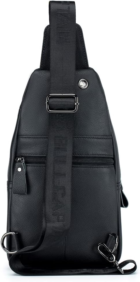 KPYWZER Vintage Leather Sling Bag Backpack for Men Crossbody Shoulder Chest Day Pack Backpacks