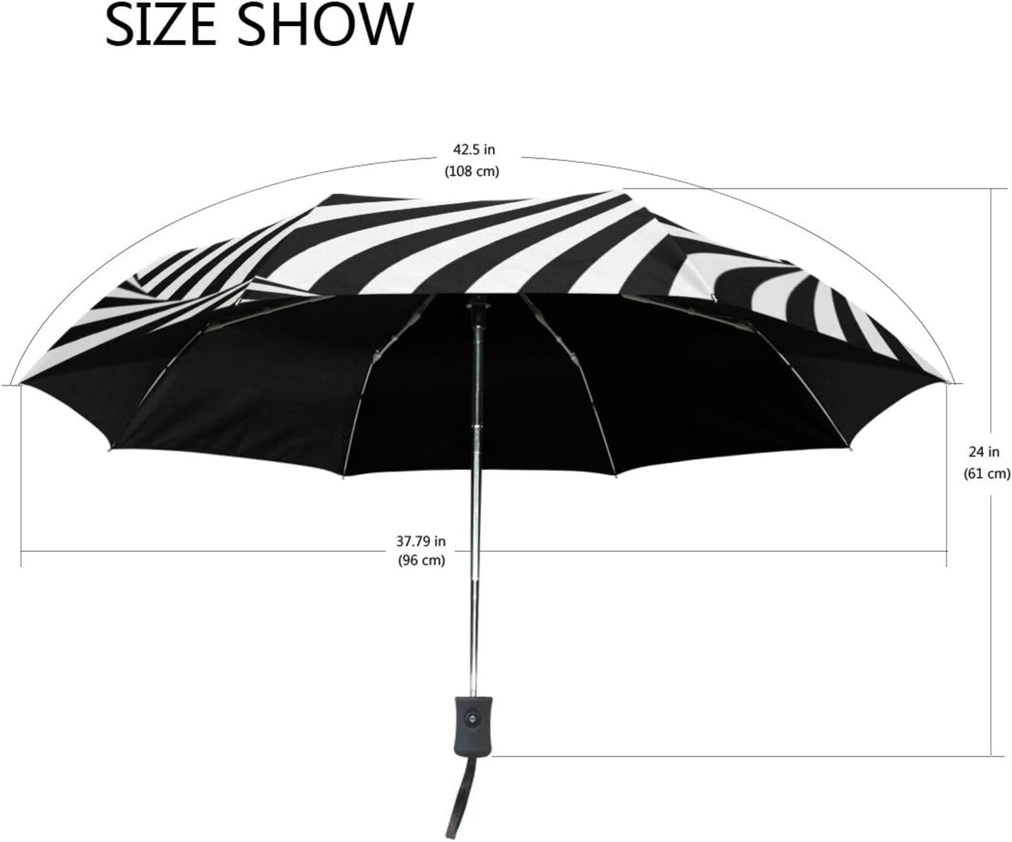 Automatic Umbrella One Touch Auto Open and Close Button Compact Travel Umbrella for Women Men Kid