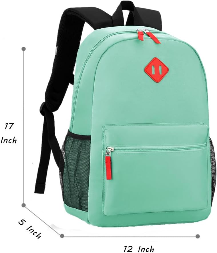 Preschool Backpack Kindergarten Toddler School Backpacks Primary School Backpack for Boys and Girls with Chest Buckle (Set Light Green, Large-17 H)