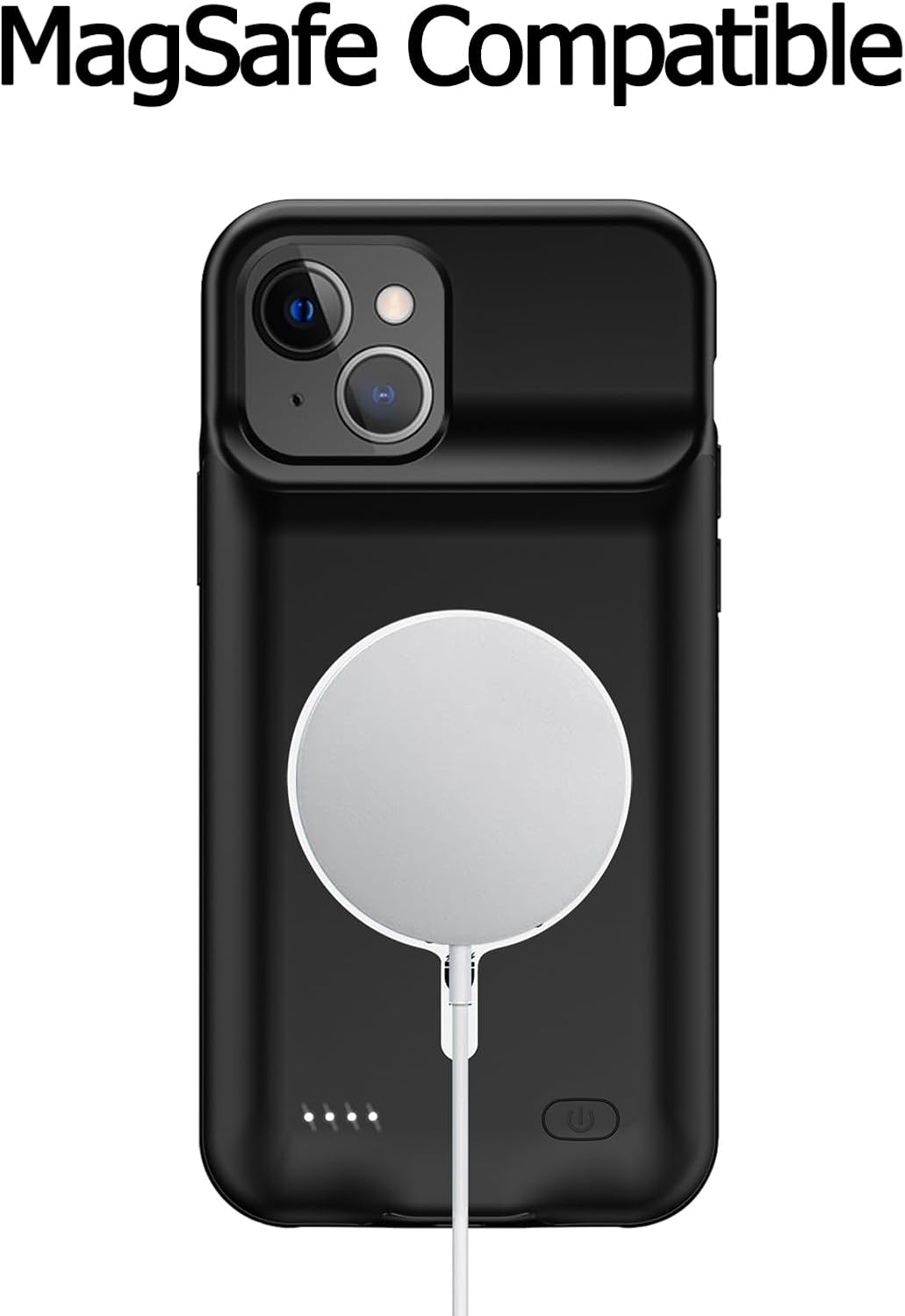 Wireless Charging Case for iPhone 14, 10000mAh High Capacity Portable Rechargeable Protective Battery Case Wireless Charging Compatible with iPhone 14 (6.1 inch) Extended Battery Charger Case (Black)