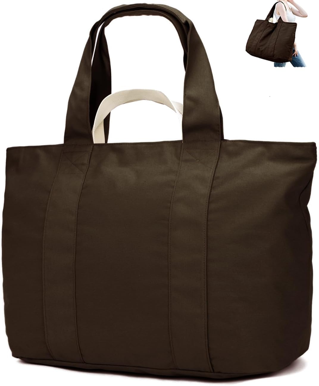 22'' 50L Large Canvas Bag, Extra Large Tote Bag for Women, Overnight Bags for Travel