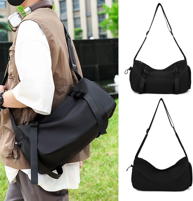 KCKEYS Versatile Mens Diagonal Shoulder Bag, Large Capacity Crossbag For Womens Men's Laptop messenger bag crossbody sling bag