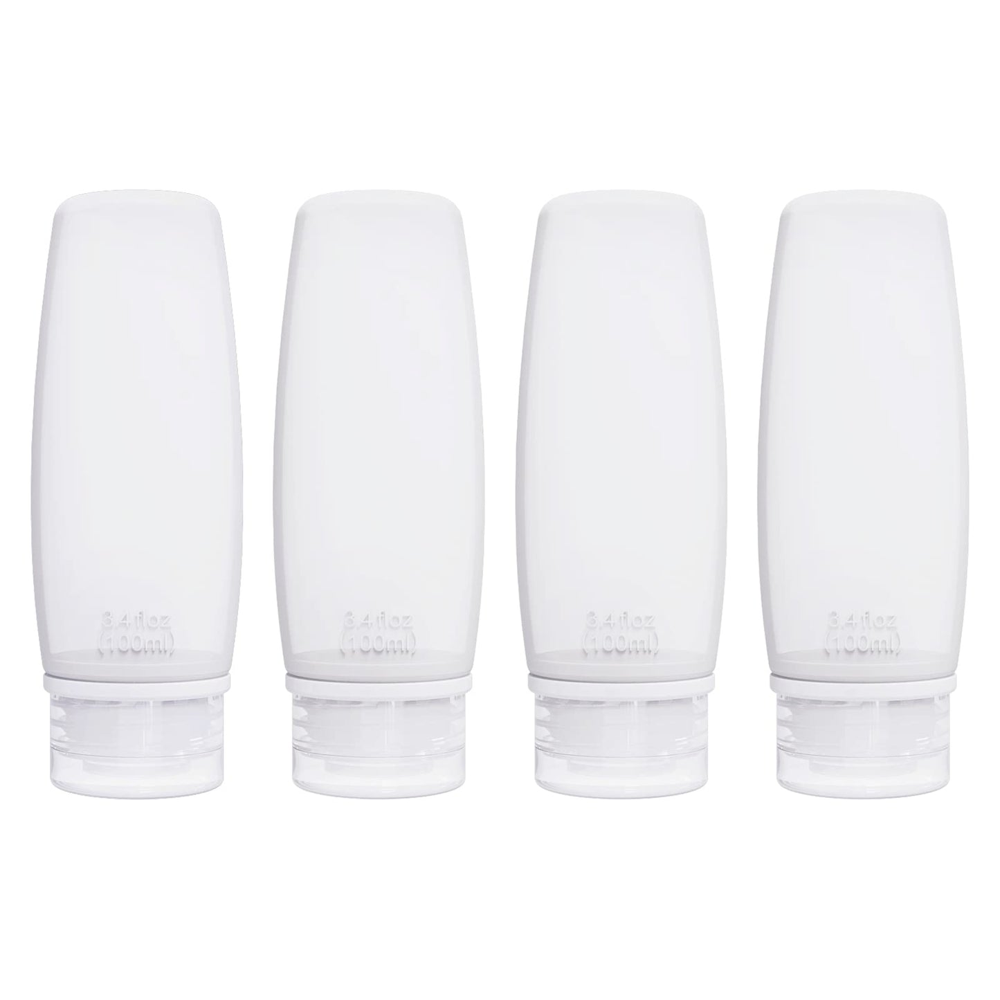 Silicone Travel Bottles for Toiletries TSA Approved Travel Size Containers Set 4 Pack Portable Leak