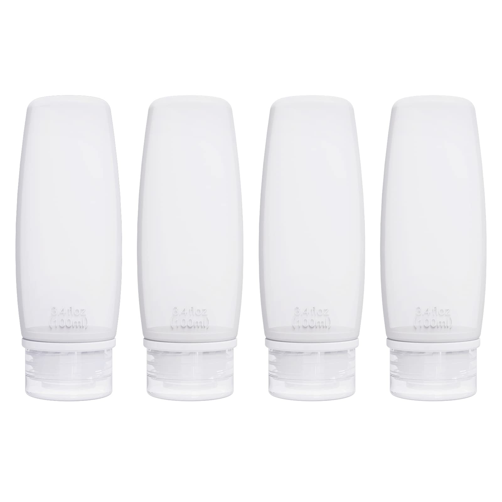 Silicone Travel Bottles for Toiletries TSA Approved Travel Size Containers Set 4 Pack Portable Leak