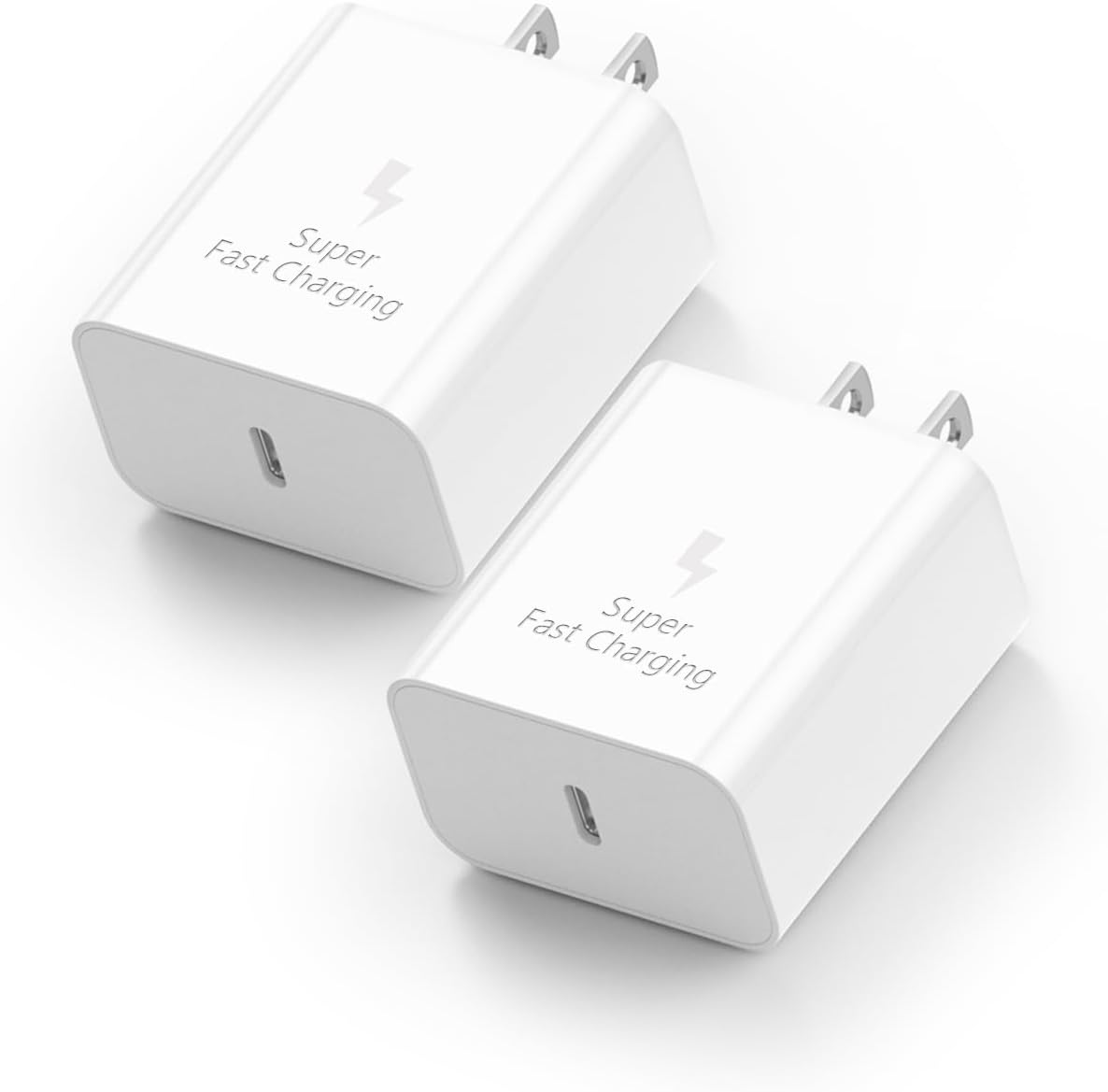 2 Packs 30W iPhone 17 16 15 Compact Charger: USB-C Fast Charging Power Adapter Compatible with iPhone 17/17 Plus/17 Pro Max/16/16 Plus/16 Pro Max/15 Pro Max/iPad Pro, UL Certified