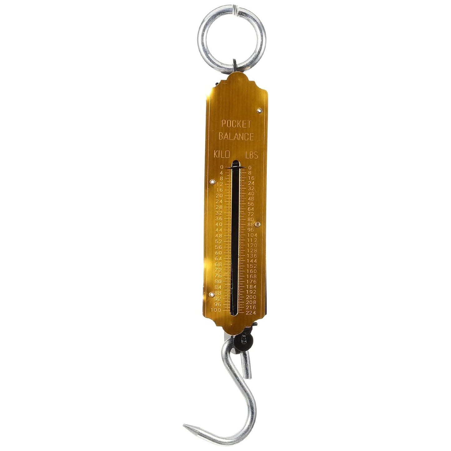 VALICLUD Spring Fish Scale, Portable Fishing Scale with Hook Large Handle Hanging Luggage Scale Handheld Aluminum Tube Weigher