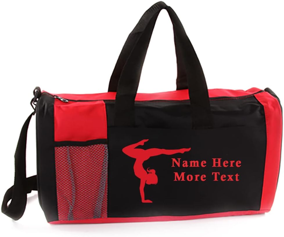 Personalized Kids 18 Inch Sport Duffel Bag With Custom Name & Text - Gymnastics
