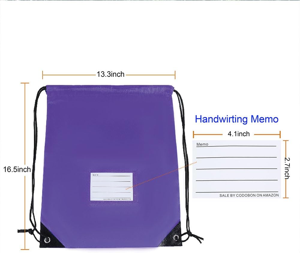 40 Pcs Drawstring Bags,Bulk Draw String Backpack, DIY Gym Sports Cinch Bag Sackpack for Women Men, Purple