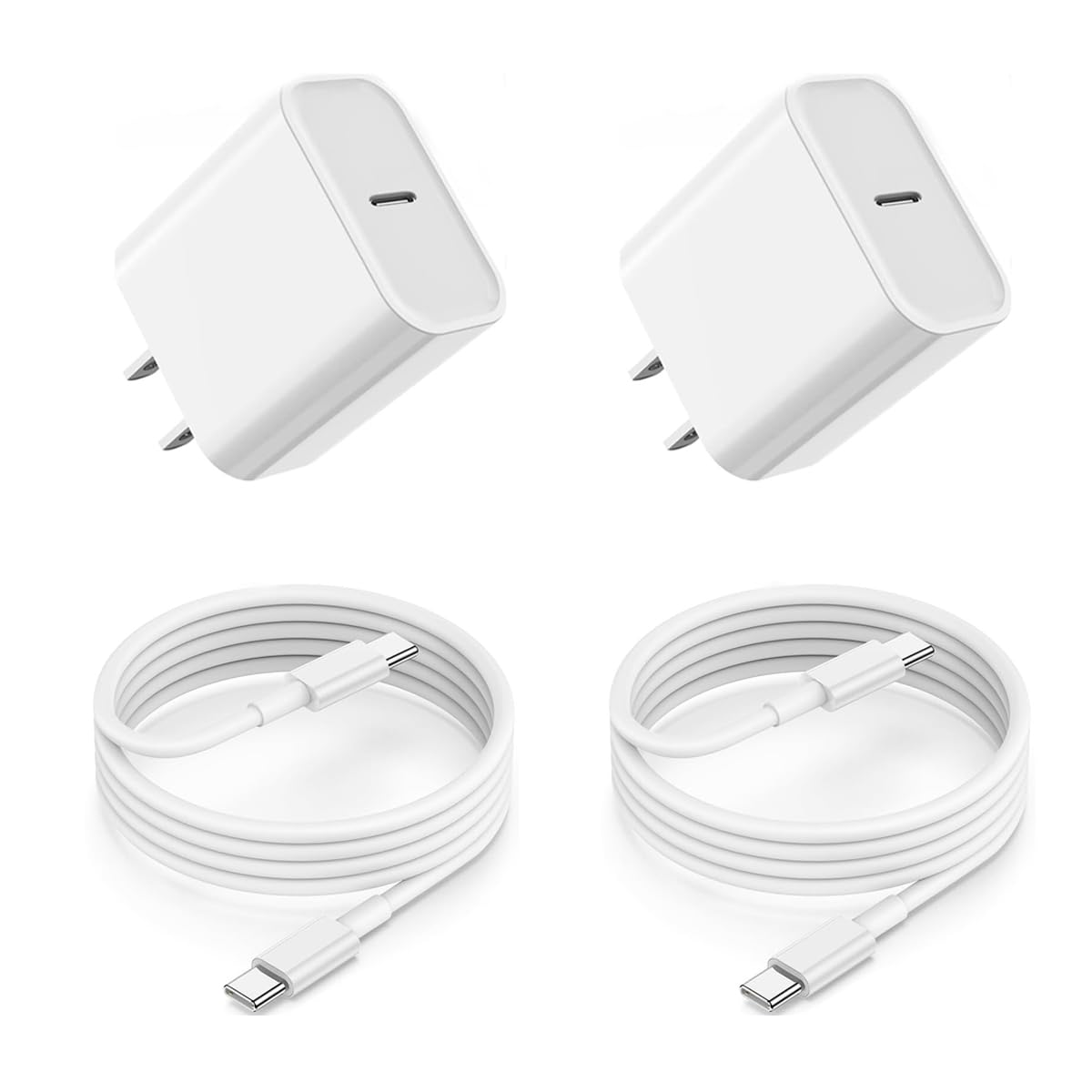 iPhone 16 15 Fast Charger,Type C Charging USB C Charger 20w Power Adapter Fast Charging Block Charge with 2Pack 3FT C Cable for iPhone 16/16 Plus/16e/15/15 Plus/15 Pro/15 Pro Max/iPad Pro 12.9/iPad 11