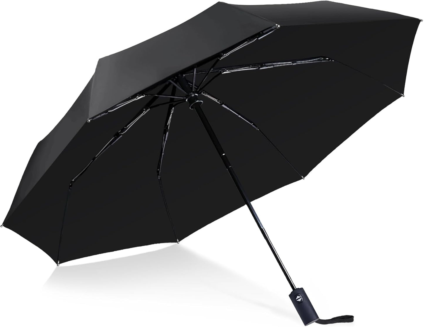 Travel Essentials Umbrella Windproof Compact Collapsible Light, Automatic, Strong and Portable, Wind Resistant Folding Small Umbrella for Rain