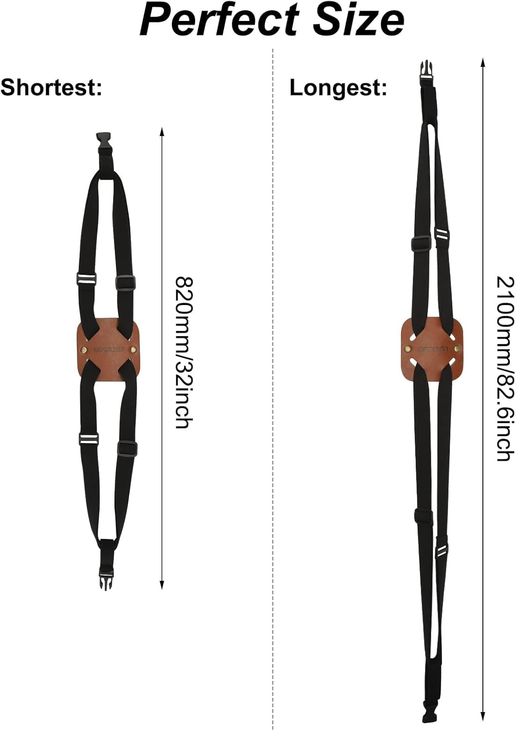 Luggage Straps, Lapinchen Bag Bungee, Luggage Bungee, Luggage Straps Suitcase Adjustable Belt, Adjustable and Portable Travel Suitcase Accessory (2Pack Brown)