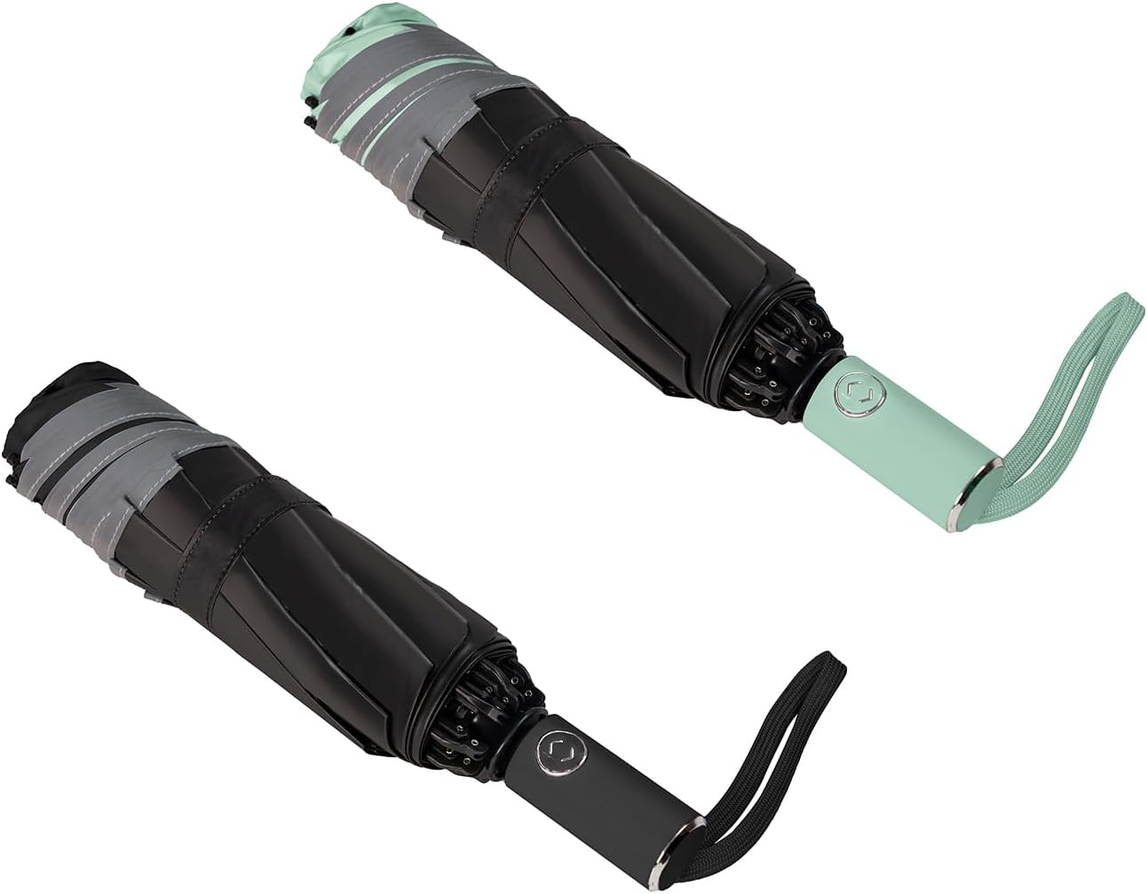 BAODINI Inverted UV Umbrella for Rain and Sun Medium Size UPF 50+ Rverse Compact Umbrella Auto Open Close