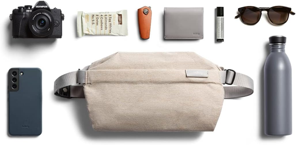 Bellroy Sling Bag (Unisex Compact Crossbody Bag, Multiple Compartments, Water-resistant Materials, Holds Phone, Camera & Water Bottle) - Saltbush