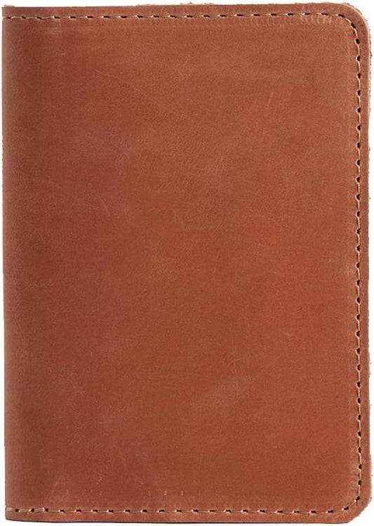 INCARNE US Passport Cover Clear - Travel Passport Wallet - Leather Passport Holder for Men Women Family with Card Slots & Note Compartmen - Sleeve Protector - Genuine Leather - Vintage Cognac