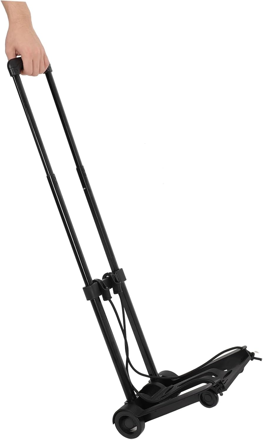 TEHAUX Compact Foldable Utility Cart Wheels Elastic Cord for Secure Transport Reinforced Base for