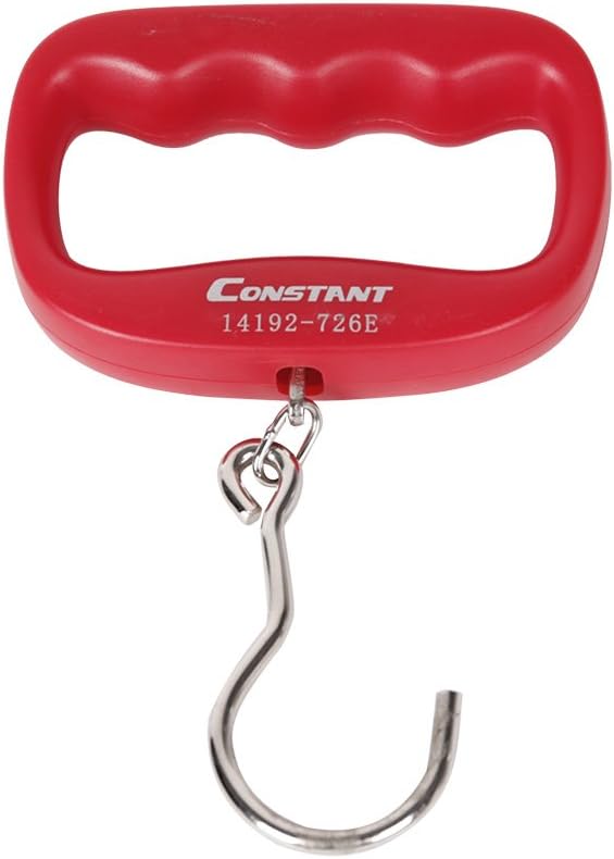 50kg 10g Portable High Precision Smart Electronic Fishing Luggage Scale with LCD Display Backlight,Red