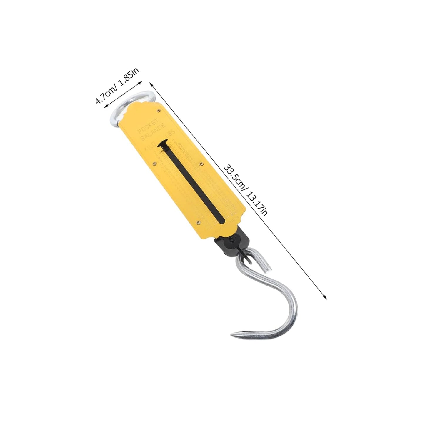 2pcs Portable Mechanical Hanging Scale Capacity for Accurate Weighing of Luggage Produce and Fish Lightweight and Easy to Carry with Hook Design