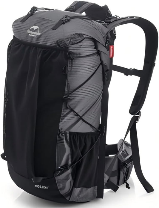 Naturehike Rock-40L/60L+5L Internal Frame Hiking backpacking backpack, Camping Waterproof Bag, Ultralight Outdoor Daypack with Rain Cover for Hiking, Backpacking,Camping Survival(60+5L)
