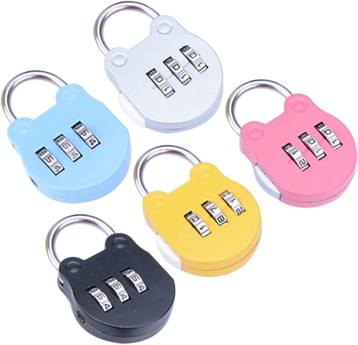 Zinc Alloy 3-Digit Combination Padlock - Resettable Code Lock for Travel,Backpack,Gym, School Lockers, Luggage, Small Portable Number Lock, Security Password Lock for Suitcase and Bags - Blue