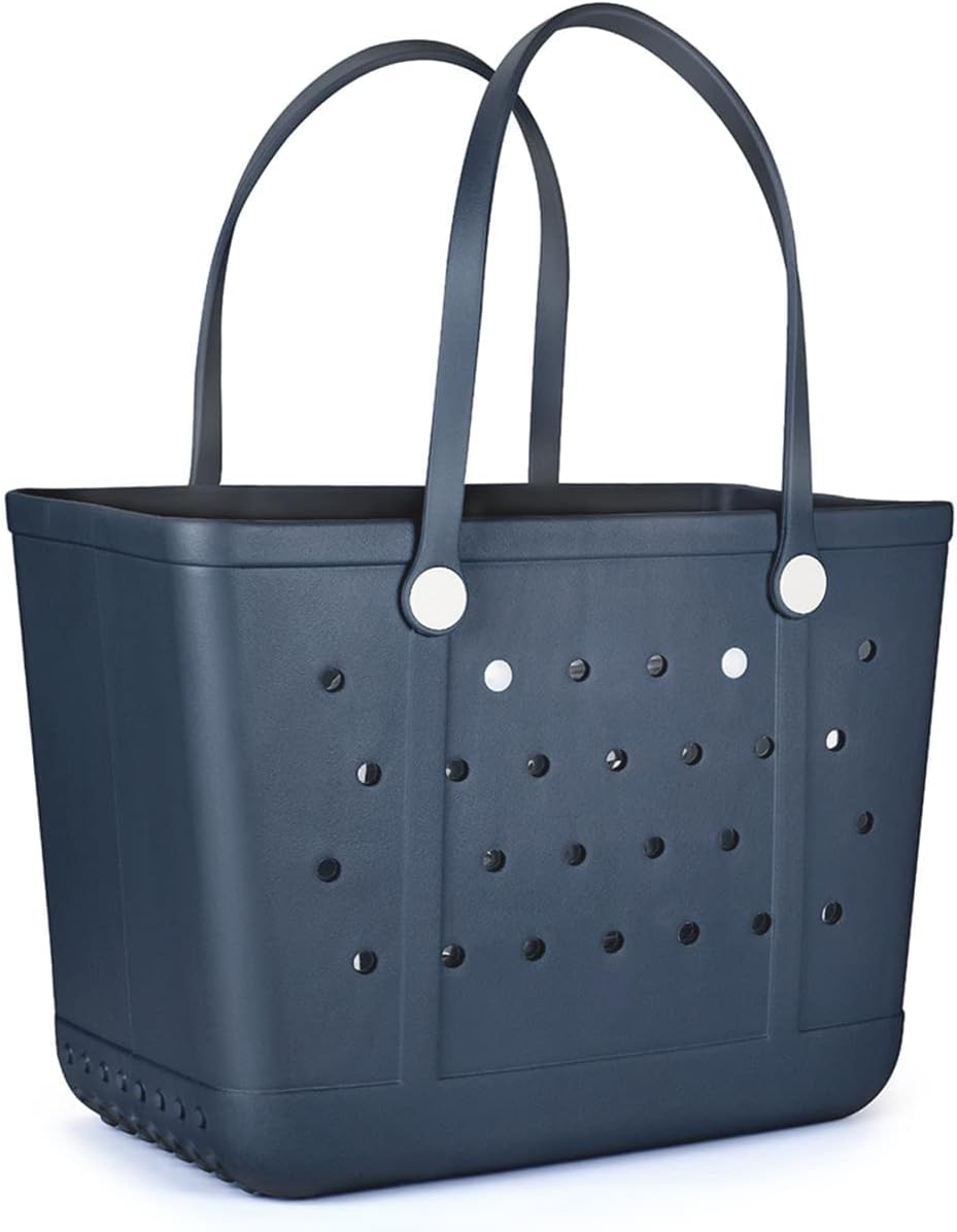 Tote Bag for Women - Large Rubber Beach Bag, Medium Waterproof Sandproof Travel Tote Bags for Beach Outdoor Sports