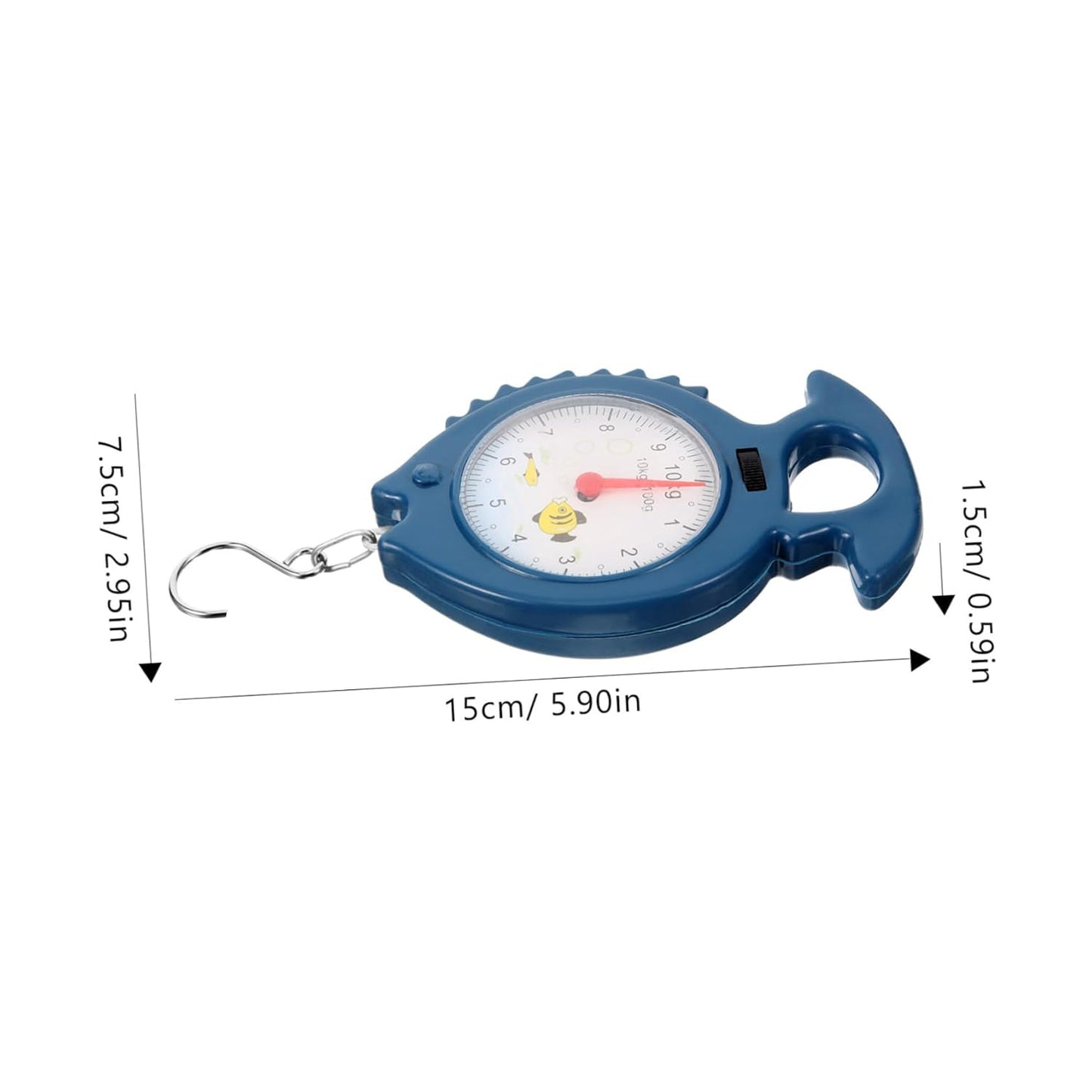 STOBAZA Travel Luggage Scale Fish-Shape Portable Hanging Scale for Home Use 10kg