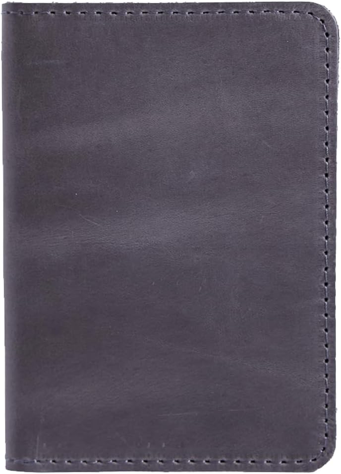 INCARNE US Passport Cover Clear - Travel Passport Wallet - Leather Passport Holder for Men Women Family with Card Slots & Note Compartmen - Sleeve Protector - Genuine Leather - Vintage Gray