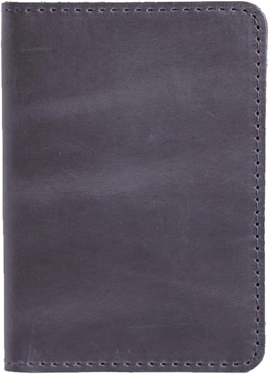 INCARNE US Passport Cover Clear - Travel Passport Wallet - Leather Passport Holder for Men Women Family with Card Slots & Note Compartmen - Sleeve Protector - Genuine Leather - Vintage Gray
