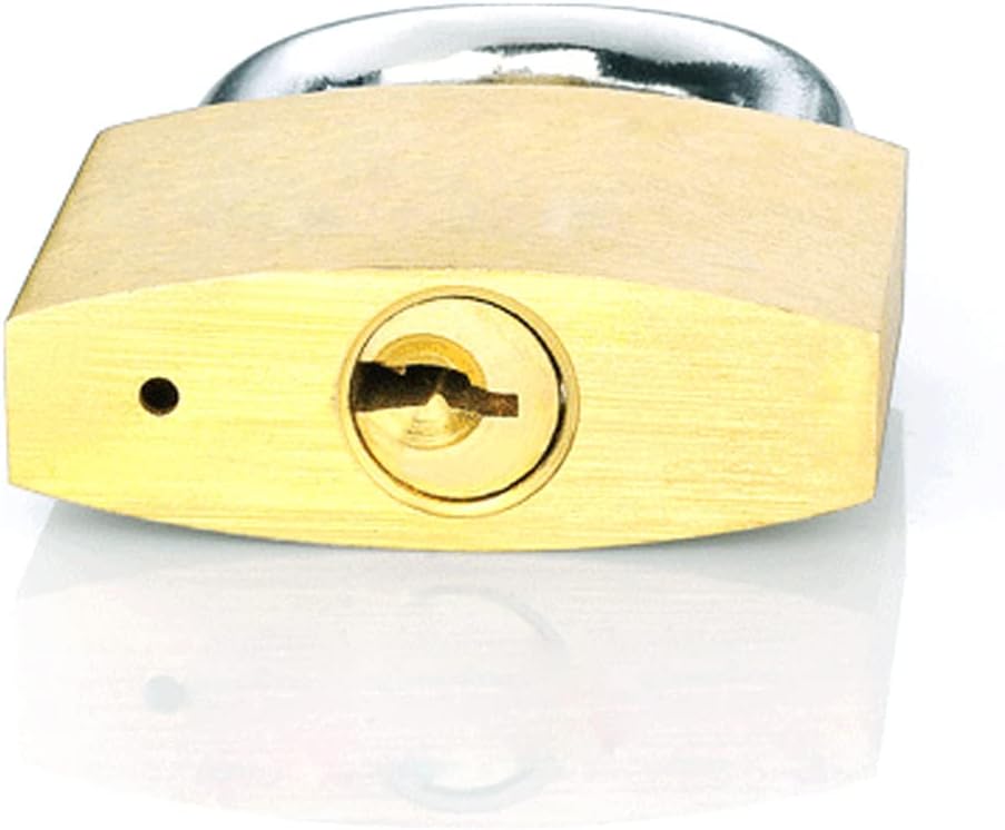 Solid Brass Padlock keyed Different Locks of 6 Pack, Solid Lock with (30mm) Wide Lock Body, Keyed Padlocks for Toolbox, Luggage,School lockers, Backpacks…