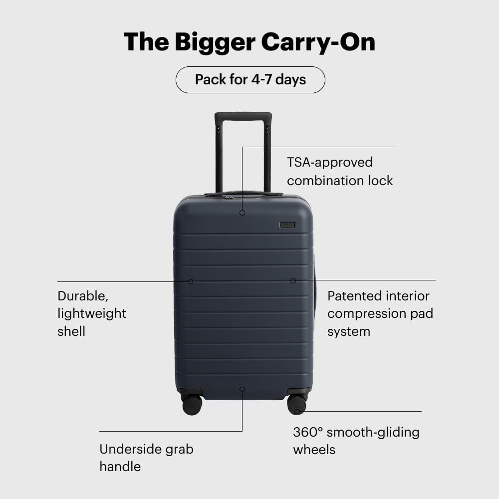 Away Bigger Carry-On Luggage, Lightweight Hardside Large Suitcase with Spinner Wheels, TSA Lock