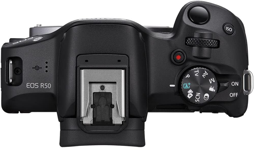 Canon EOS R50 Mirrorless Camera with 18-45mm & 55-210mm RF-S Lenses | 24.2MP APS-C Sensor, Dual Pixel CMOS AF, 4K Video | Compact Hybrid Camera Kit with Shoulder Bag and 64GB Card