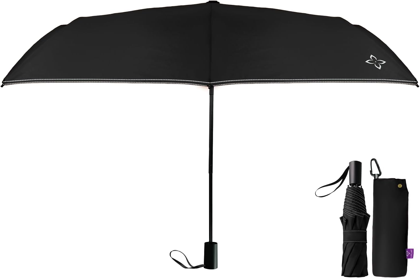 Windproof Travel Mini Umbrella - Manual Open Close with No Rebound for Seniors & Kids, Small