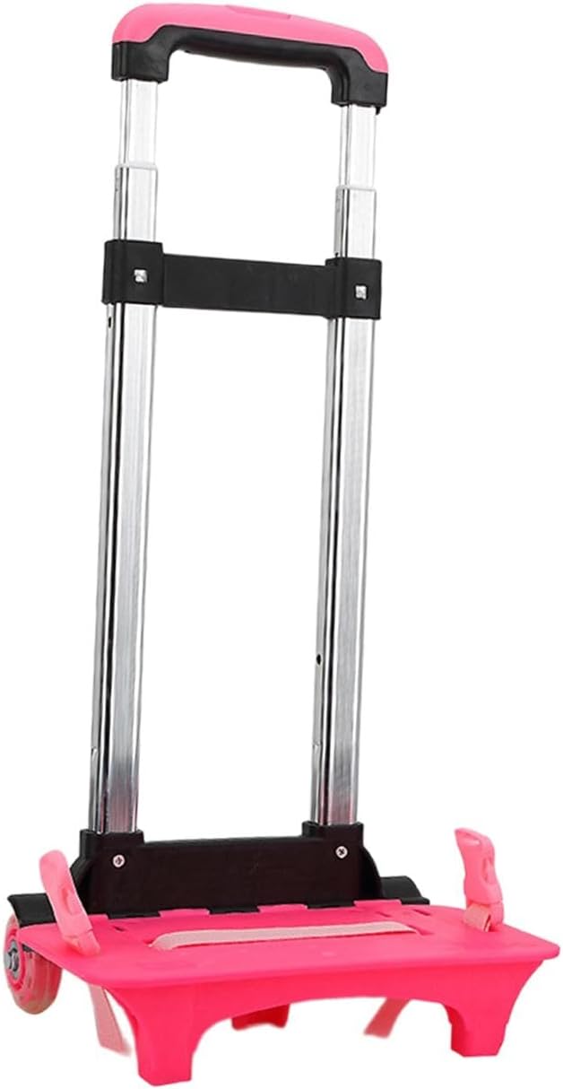 Generic Wheeled Backpack Cart for Travel And Shopping, 2 Wheel Pink