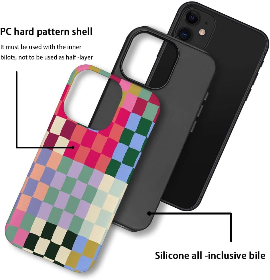 SEized Case Compatible with for iPhone 11,Colorful Checkerboard Phone Case for Girl Women Boy Men,Durable Protection Case for iPhone 11