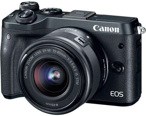 Canon EOS M6 Mirrorless Digital Camera with 15-45mm Lens | 24.2MP APS-C Sensor, Dual Pixel AF &