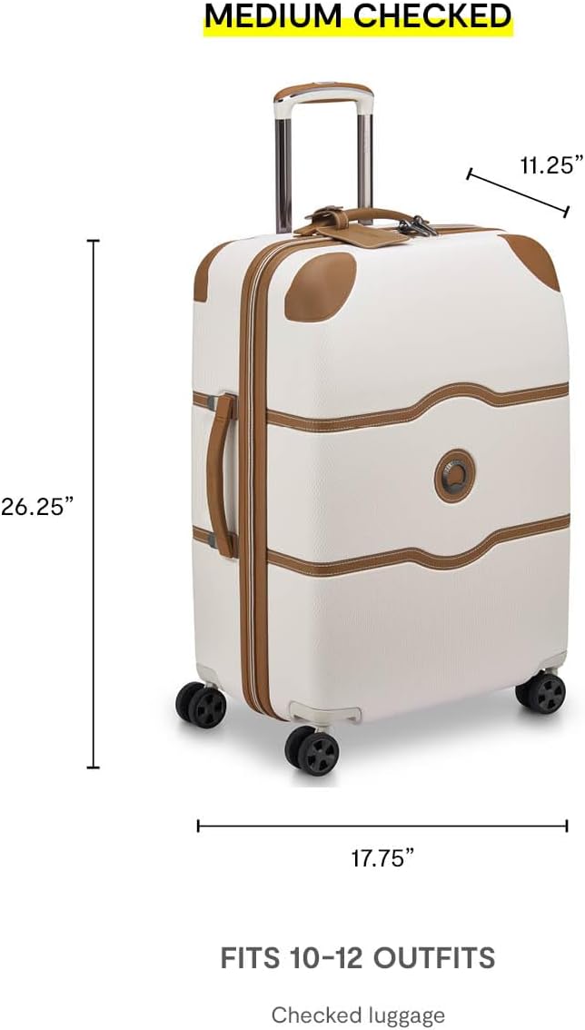 DELSEY PARIS Chatelet Air 2.0 Hardside Luggage with Spinner Wheels, Angora, 3 Piece Set, (19/24/28)