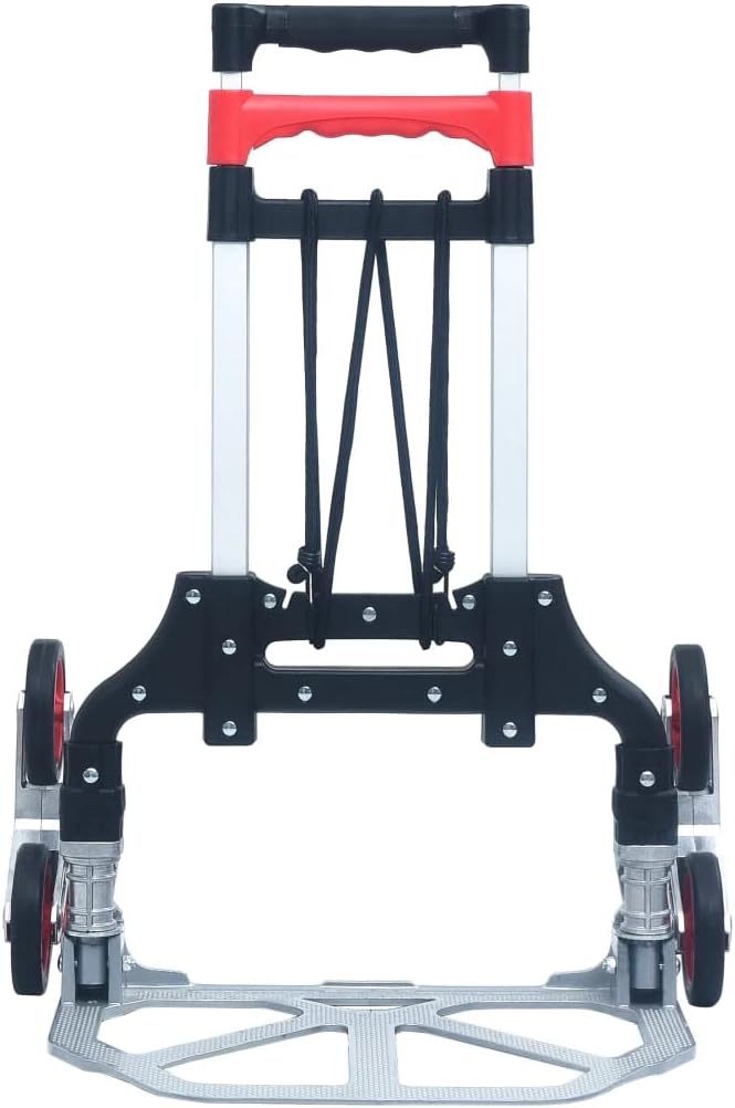 SKM Foldable Stair Transport Trolley 154.3 lb Aluminum Silver, (Weight 7.94KG)