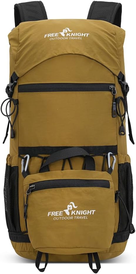 Bseash 30L Lightweight Hiking Backpack, Outdoor Sport Waterproof Travel Bag Daypack for Cycling Climbing Skiing (Khaki)