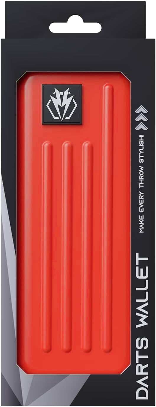 Dart Case,Darts Carrying Case Holds 3 Darts and Extra Accessories,Built-In Storage Tubes and Pockets for Flights, Tips, Shafts ect. (red)