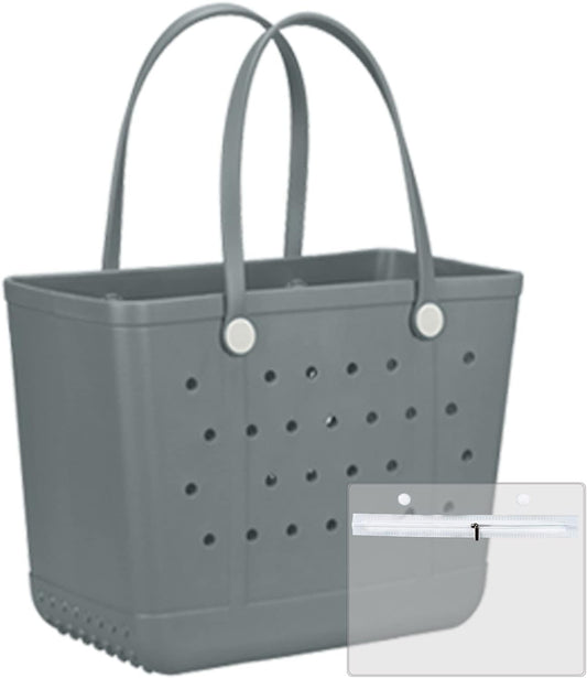 Tote Bag for Women - Large Rubber Beach Bag, Medium Waterproof Sandproof Travel Tote Bags for Beach Outdoor Sports